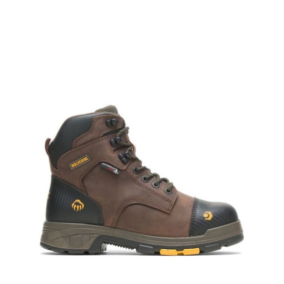 WOLVERINE | LATEST MEN'S BLADE LX WATERPROOF MET-GUARD CARBONMAX 6" BOOT-Brown