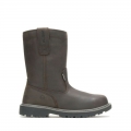 WOLVERINE | LATEST MEN'S FLOORHAND WATERPROOF STEEL-TOE 10" WELLINGTON-Dark Brown