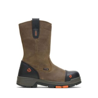 WOLVERINE | LATEST MEN'S BLADE LX WATERPROOF CARBONMAX 10" WELLINGTON-Brown