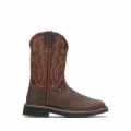 WOLVERINE | LATEST MEN'S RANCHER WATERPROOF STEEL-TOE WELLINGTON-Rust/Brown