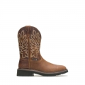 WOLVERINE | LATEST MEN'S RANCHER WATERPROOF STEEL-TOE WELLINGTON-Conker