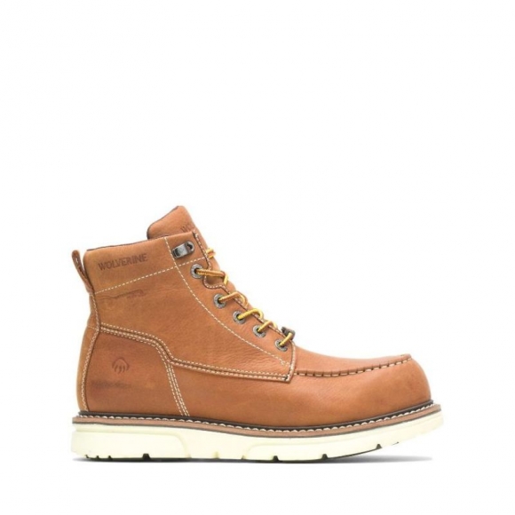 WOLVERINE | LATEST MEN'S I-90 DURASHOCKS MOC-TOE CARBONMAX 6" WORK BOOT-Tan