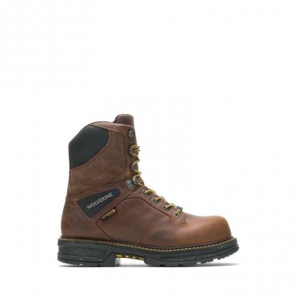 WOLVERINE | LATEST MEN'S HELLCAT ULTRASPRING 8" WORK BOOT-Tobacco