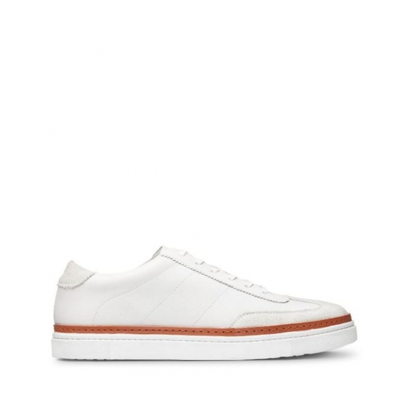 WOLVERINE | LATEST MEN'S BLVD COURT SNEAKER-White Leather/Stone Suede