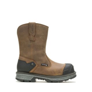 WOLVERINE | LATEST MEN'S HELLCAT ULTRASPRING HEAVY DUTY CARBONMAX WELLINGTON-Brown