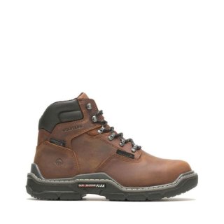 WOLVERINE | LATEST MEN'S RAIDER DURASHOCKS WATERPROOF 6" MET-GUARD WORK BOOT-Peanut