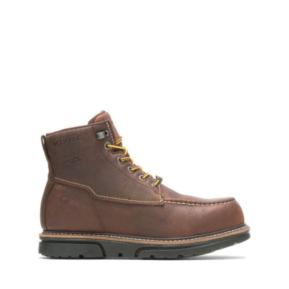 WOLVERINE | LATEST MEN'S I-90 DURASHOCKS MOC-TOE 6" WORK BOOT-Brown