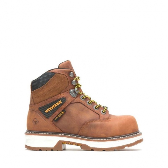 WOLVERINE | LATEST WOMEN'S HELLCAT ULTRASPRING CARBONMAX 6" WORK BOOT-Brown