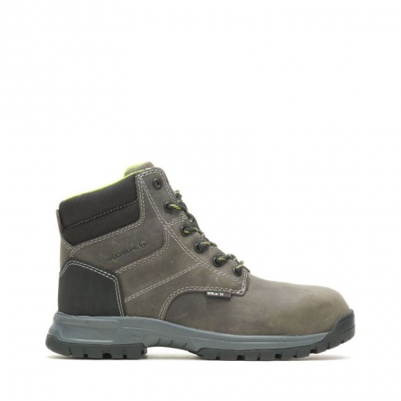 WOLVERINE | LATEST WOMEN'S PIPER 6" COMPOSITE-TOE WORK BOOT-Charcoal Grey