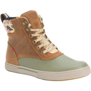 Xtratuf Men's 6 in Leather Lace Ankle Deck Boot - Tan And Green